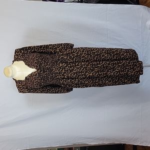 Terra & Sky 3X 24/26W Plus Size Full Length Leopard Dress